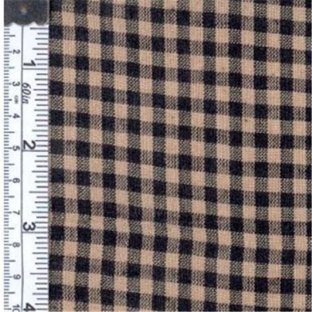 TEXTILE CREATIONS Textile Creations RW6139 Rustic Woven Fabric; 0.12 In. Natural And Black Check; 15 yd. RW6139